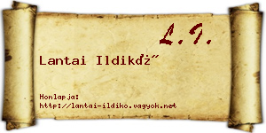 Lantai Ildikó névjegykártya